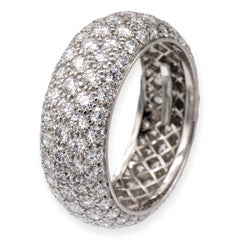 Tiffany & Co. Platinum Diamond Pave 5 Row Etoile Eternity Ring 3.75 Carats