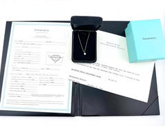 Tiffany & Co. Collier pendentif rond en platine avec diamants de 0,30 carat G VVS1
