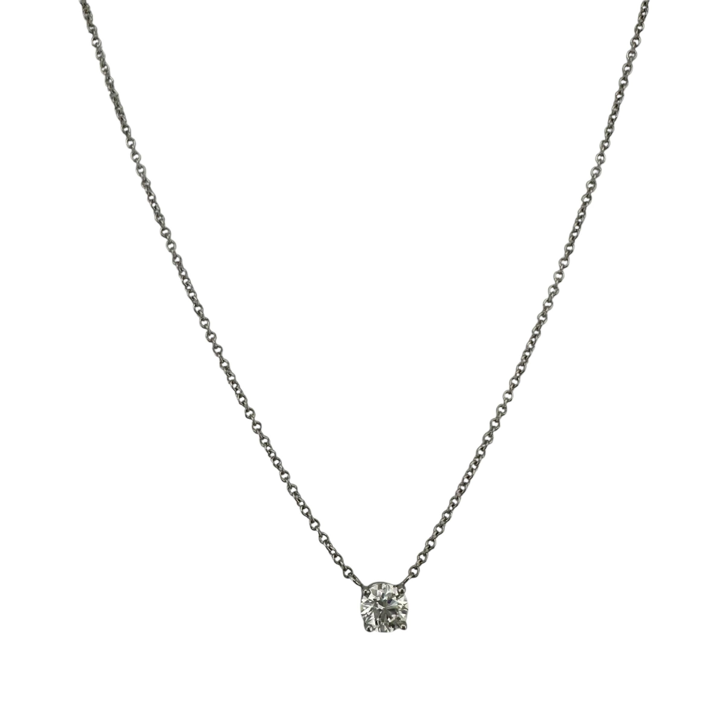 Tiffany & Co Platinum Diamond Pendant Necklace Round 0.43 ct 3
