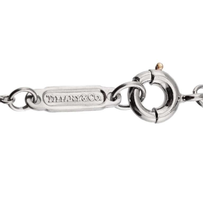 TIFFANY & Co. Collana con ciondolo in platino con diamanti e zaffiri rosa in vendita 3