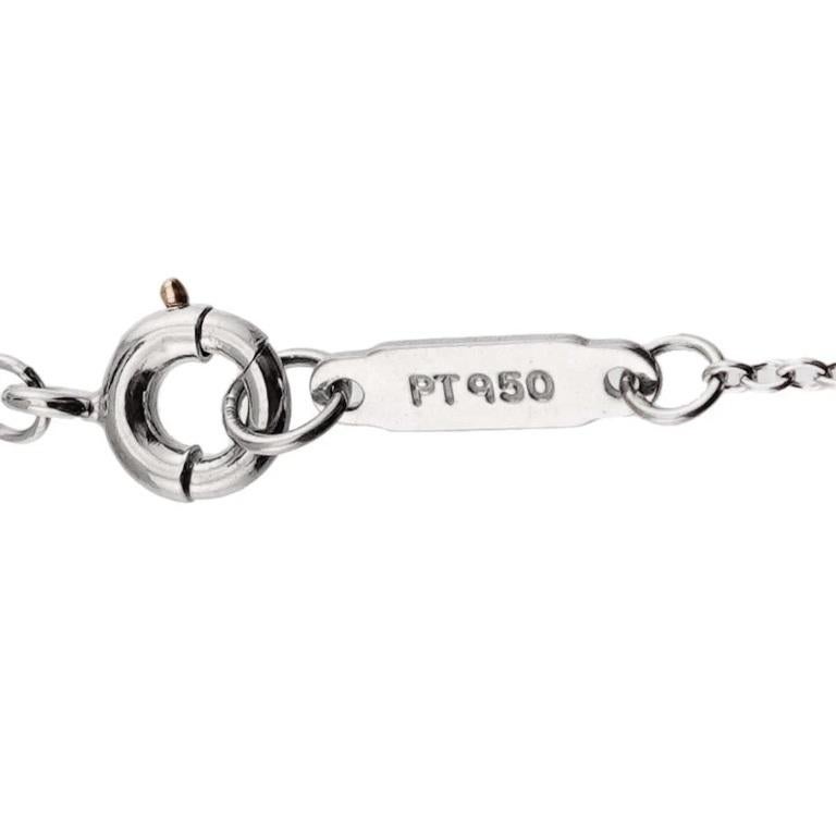 TIFFANY & Co. Collana con ciondolo in platino con diamanti e zaffiri rosa in vendita 4