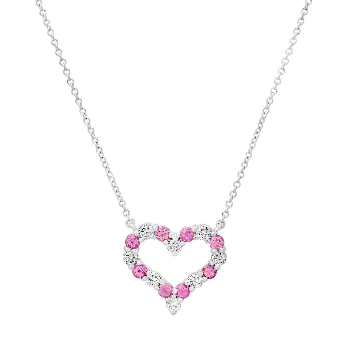 tiffany necklace heart pink
