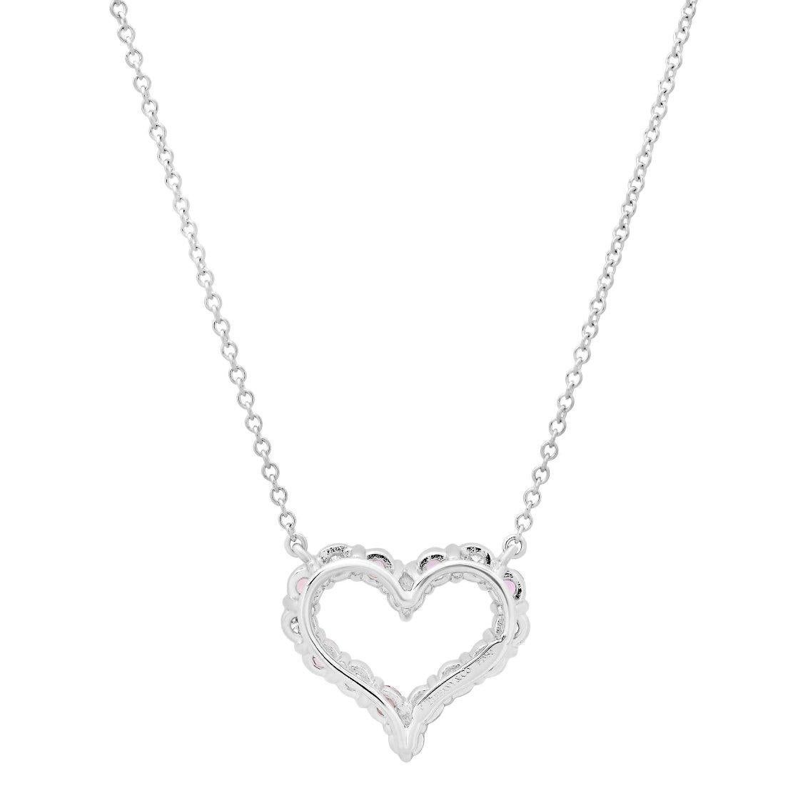 tiffany pink heart necklace