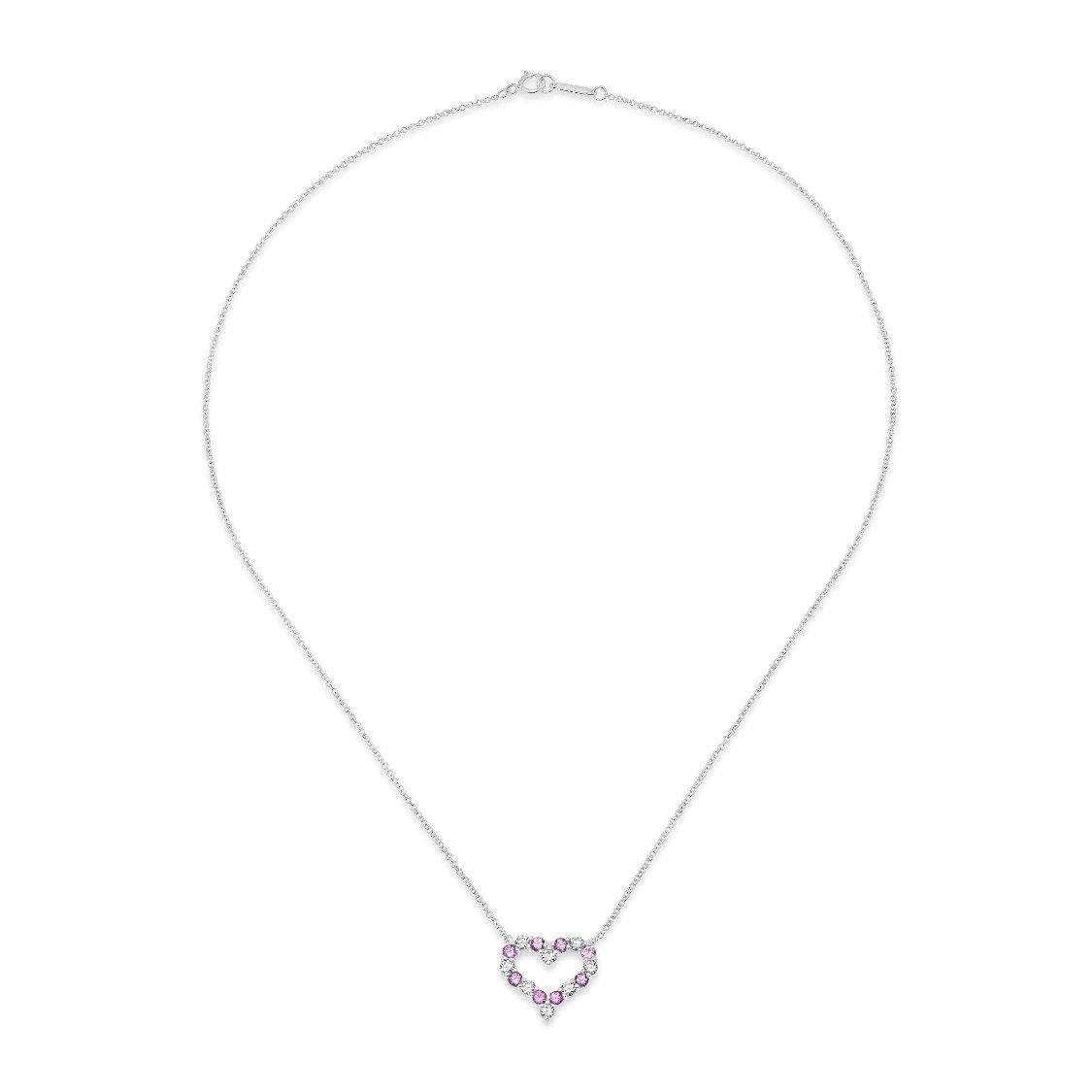 tiffany and co pink heart necklace