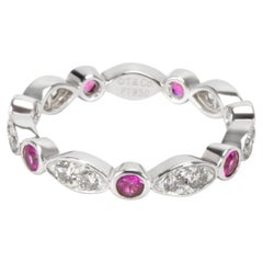 TIFFANY & Co. Jazz-Ring aus Platin mit Diamanten und rosa Saphiren 5
