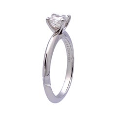 Tiffany & Co. Platinum Diamond Princess Cut Engagement Ring .67ct GVS2
