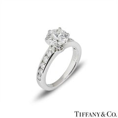 Tiffany & Co. Platinum Diamond Ring 1.28 Carat G/VVS2