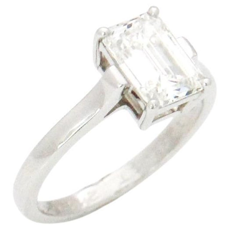 Tiffany and Co. Platinum Diamond Ring For Sale at 1stDibs