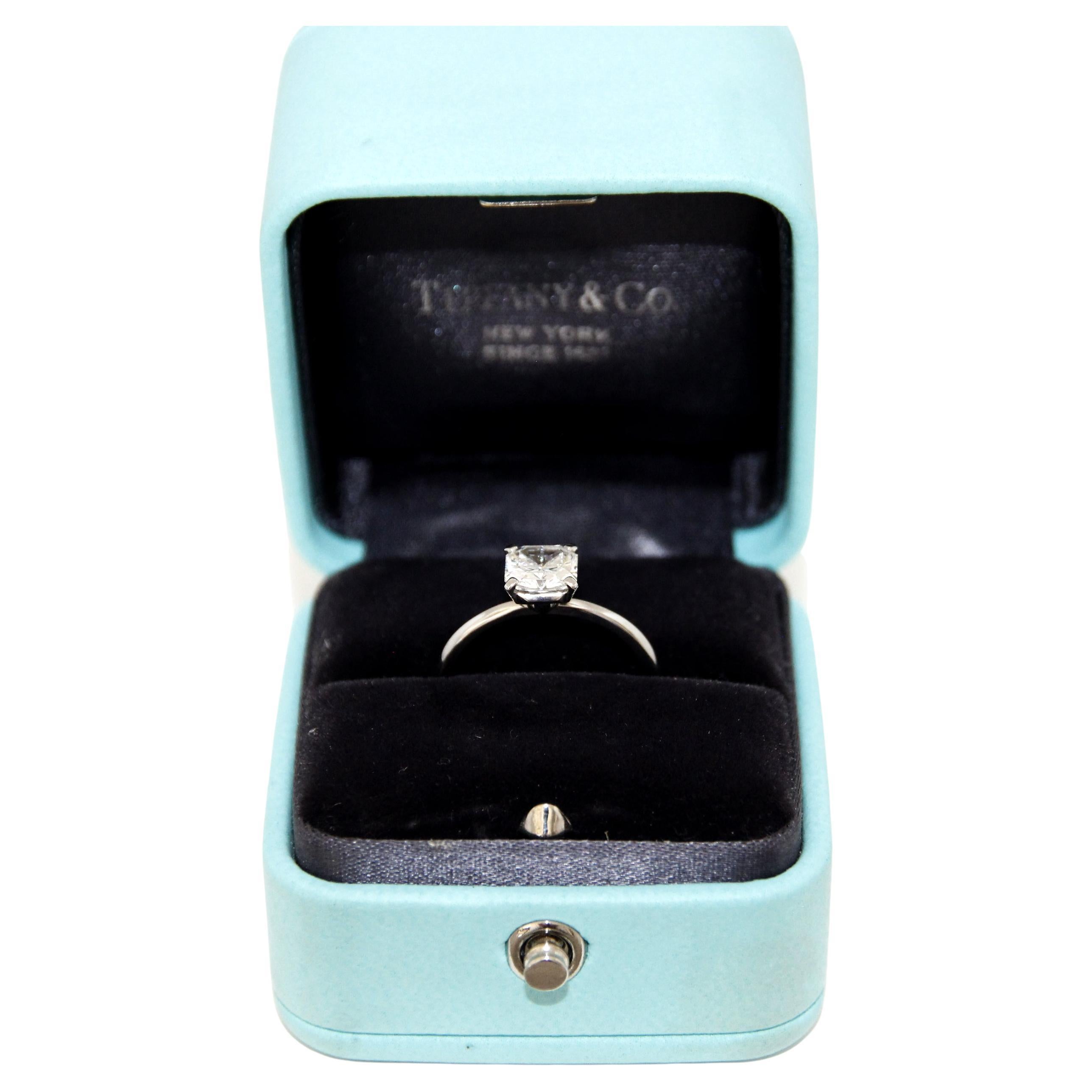 Tiffany & Co. Platinum Diamond Ring For Sale