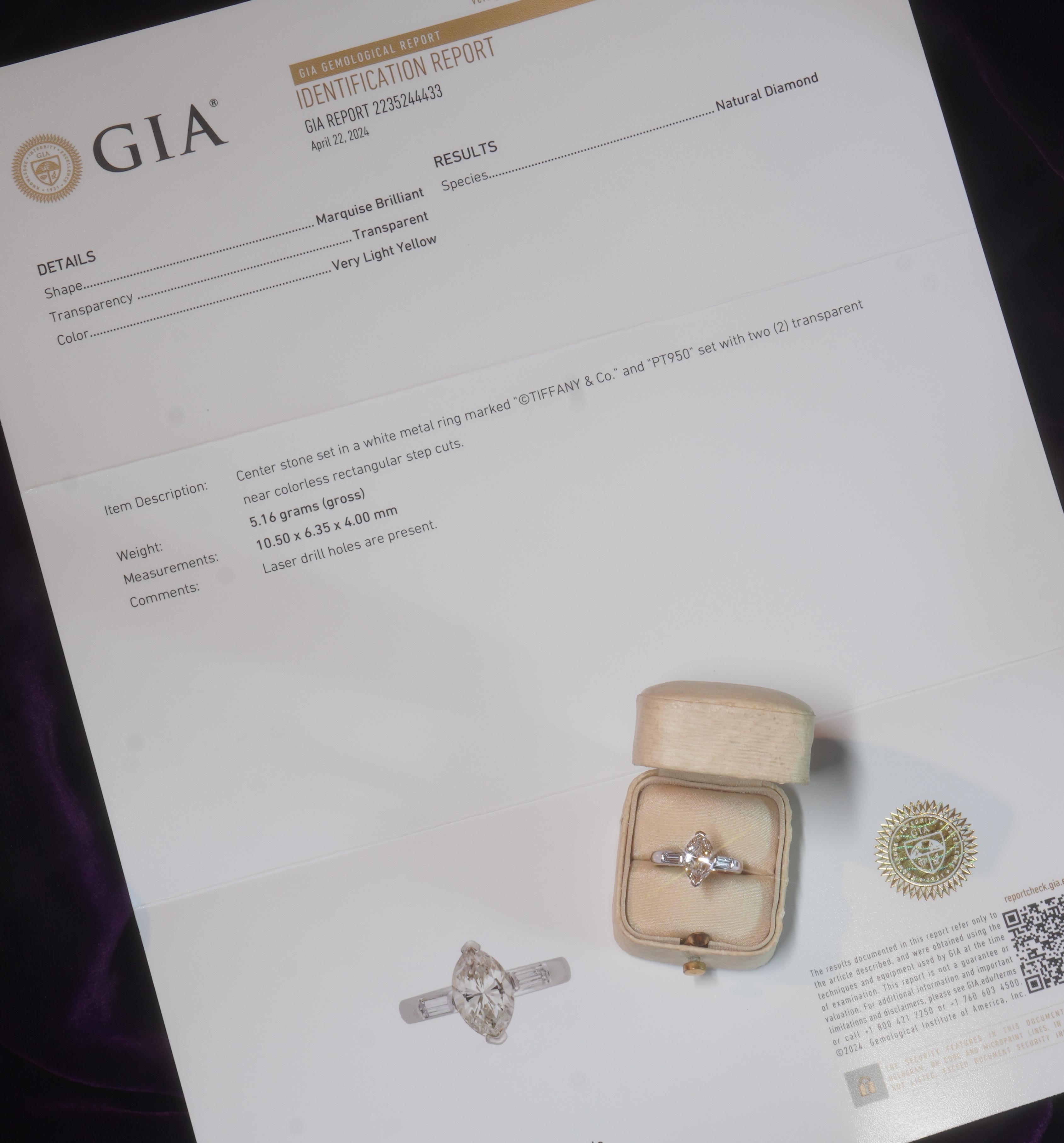 TIFFANY & CO. Platinum Diamond Ring GIA Vintage VS Solitaire Engagement 1.82 Cts 2