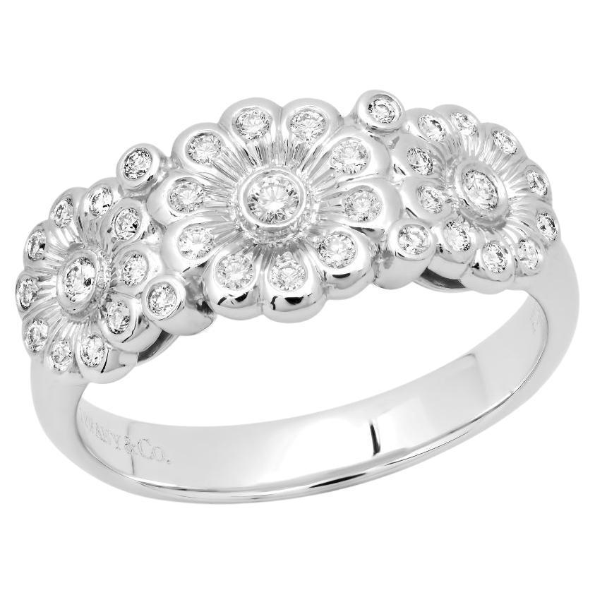 TIFFANY & Co. Anillo Flor Rosa Diamante Platino 6