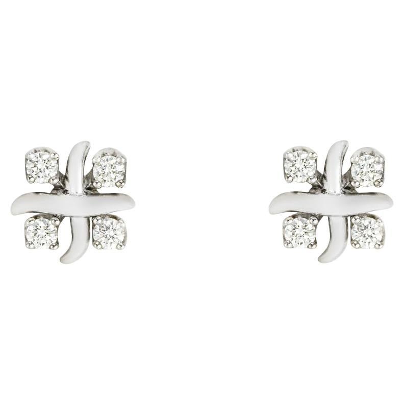 Tiffany & Co. Schlumberger Lynn-Ohrringe aus Platin mit Platin und Diamant 0,29 TDW 60108173 im Angebot
