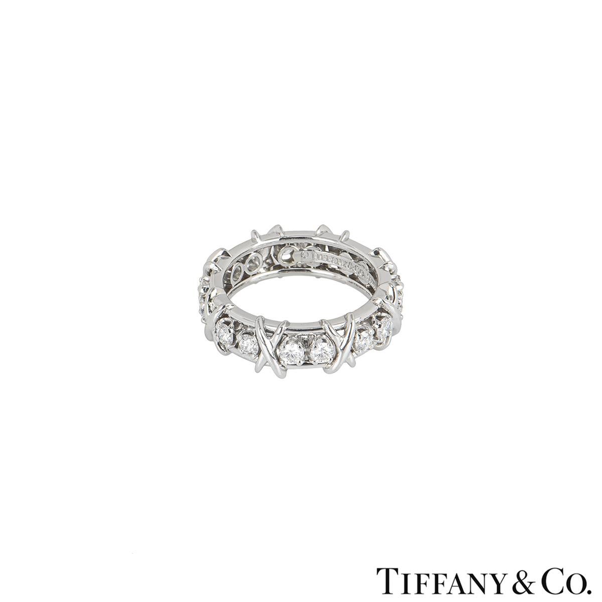 Women's Tiffany & Co. Platinum Diamond Schlumberger Sixteen Stone Ring