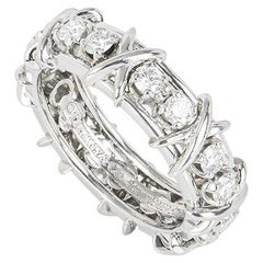 Tiffany & Co. Platinum Diamond Schlumberger Sixteen Stone Ring
