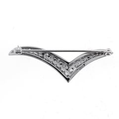 Tiffany & Co. Platinum Diamond Seagull Brooch, Medium size