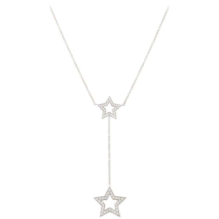 Tiffany & Co. Platinum Diamond Set Star Necklace