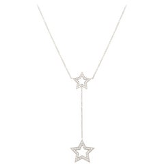 Tiffany & Co. Platinum Diamond Set Star Necklace
