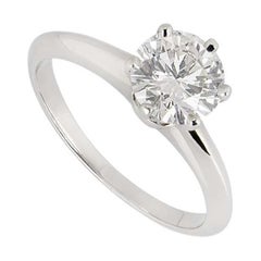 Tiffany & Co. Platinum Diamond Setting Engagement Ring 1.01 Carat