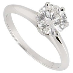 Tiffany & Co. Platinum Diamond Setting Engagement Ring 1.01 Carat