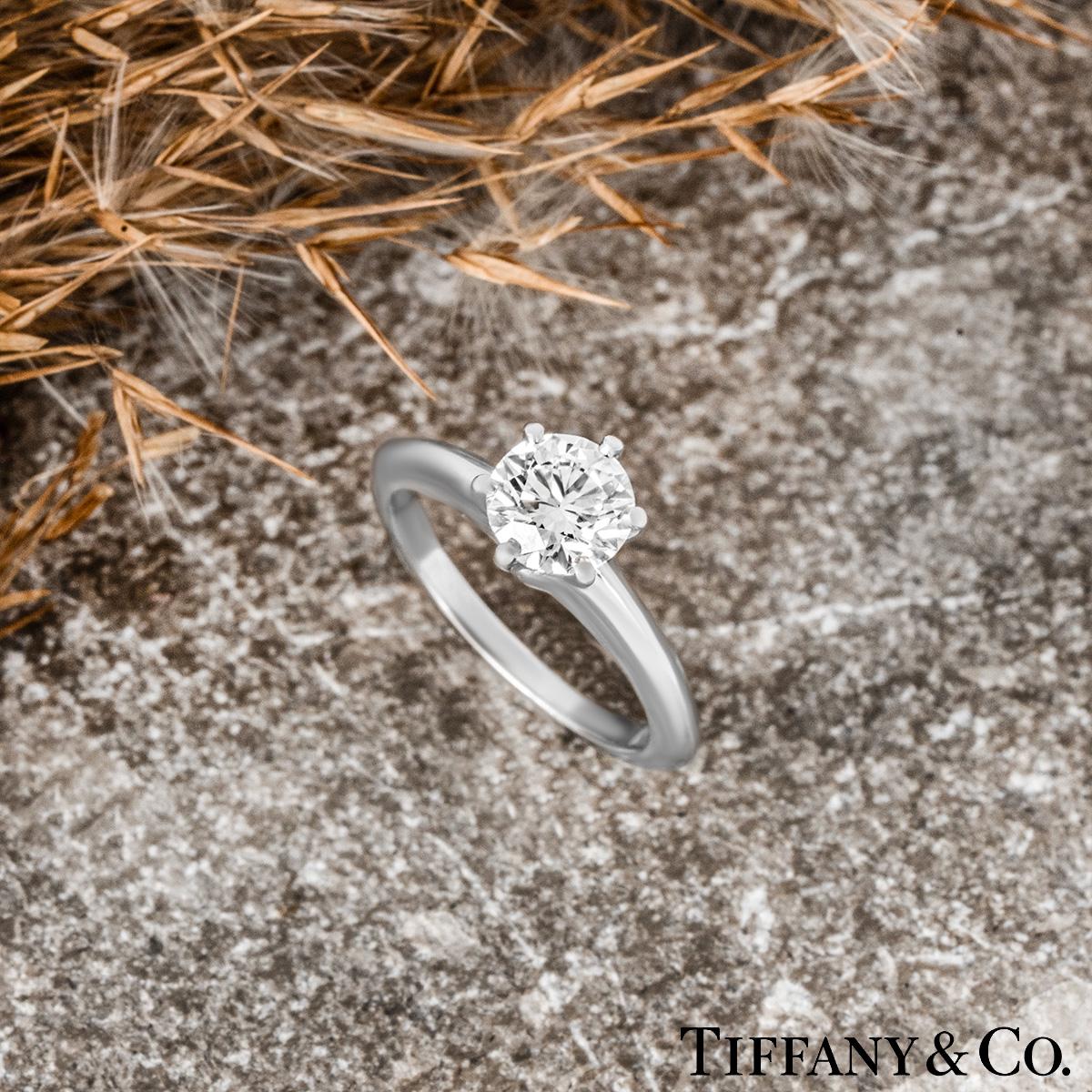 Tiffany & Co. Platinum Diamond Setting Engagement Ring 1.16ct I/VVS1 XXX 3