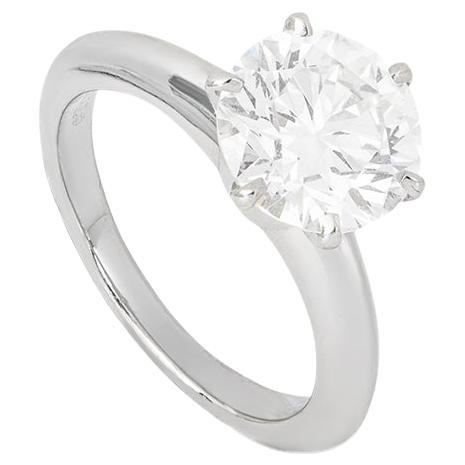 Tiffany & Co. Verlobungsring aus Platin mit Diamantfassung aus Platin 2,13 Karat H/VVS1 GIA-zertifiziert