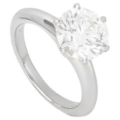 Tiffany & Co. Platinum Diamond Setting Engagement Ring 2.13ct H/VVS1 GIA Cert