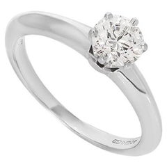 Tiffany & Co. Platinring mit Diamantfassung 0,57 Karat D/VVS2