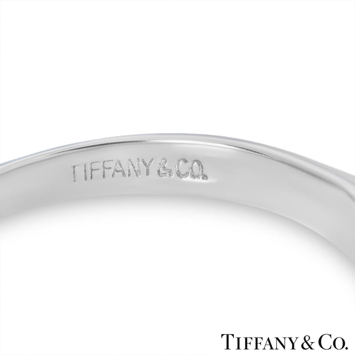 Women's Tiffany & Co. Platinum Diamond Setting Ring 1.07ct E/VVS2 For Sale
