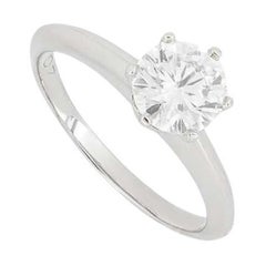 Tiffany & Co. Platinum Diamond Setting Ring 1.07ct E/VVS2