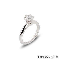 Tiffany & Co. Platinum Diamond Setting Ring 1.08ct H/VS2 XXX