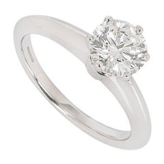Tiffany & Co. Platinum Diamond Setting Ring 1.08ct H/VS2 XXX
