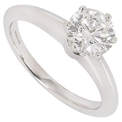 Tiffany & Co. Platinum Diamond Setting Ring 1.08ct H/VS2 XXX For Sale