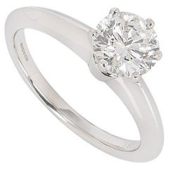 Tiffany & Co. Platinum Diamond Setting Ring 1.08ct H/VS2 XXX
