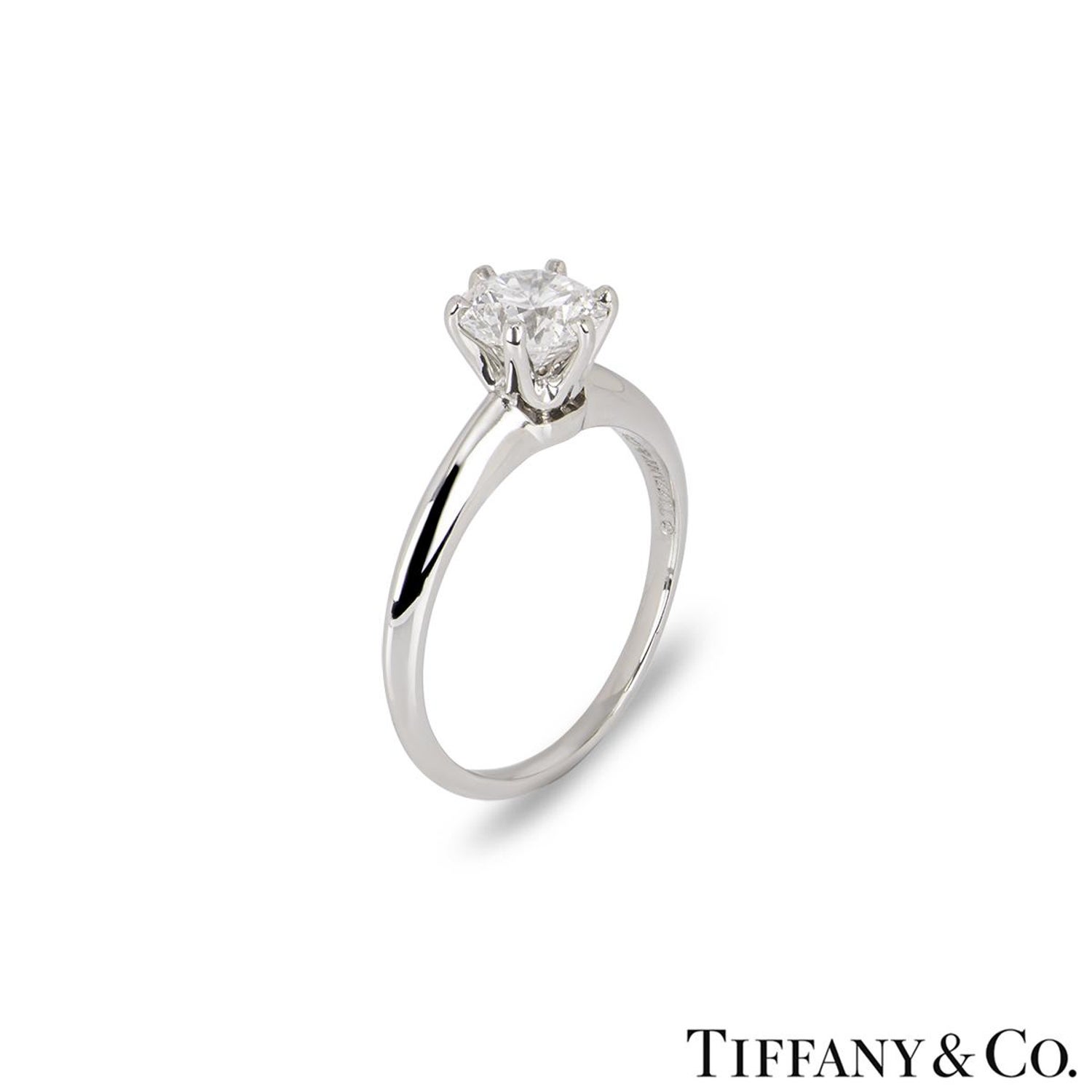 Tiffany and Co. Platinum Diamond Setting Ring 1.11ct D/VS1 XXX For Sale at  1stDibs
