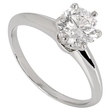Tiffany & Co. Platinum Diamond Setting Ring 1.11ct D/VS1 XXX