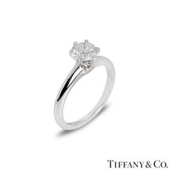 Tiffany & Co. Platinum Diamond Setting Ring 1.11ct H/VS1