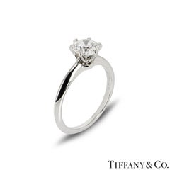 Tiffany & Co. Platinum Diamond Setting Ring 1.26ct H/VS1