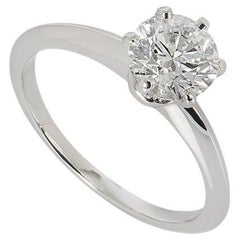 Tiffany & Co. Platinum Diamond Setting Ring 1.26ct H/VS1