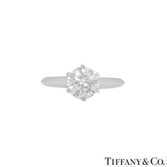 Tiffany & Co. Platinum Diamond Setting Ring 1.50 Carat