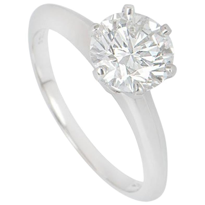Tiffany & Co. Platinum Diamond Setting Ring 1.50 Carat