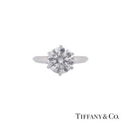 Tiffany & Co. Platinum Diamond Setting Ring 2.17 Carat