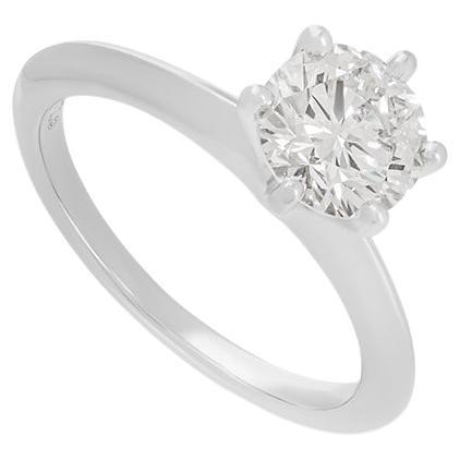 Tiffany & Co. Bague de fiançailles solitaire en platine sertie de diamants 1,08 carat I/VS1