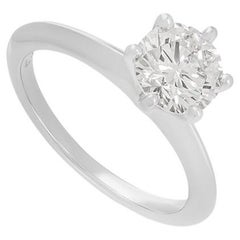Tiffany & Co. Bague de fiançailles solitaire en platine sertie de diamants 1,08 carat I/VS1