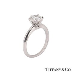 Tiffany & Co. Platinum Diamond Setting Solitaire Engagement Ring 1.27 Carat