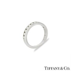 Tiffany & Co. Platinum Diamond Setting Wedding Band Ring 0.33ct TDW