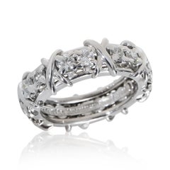 Tiffany & Co. Platinum Diamond Sixteen Stone Ring