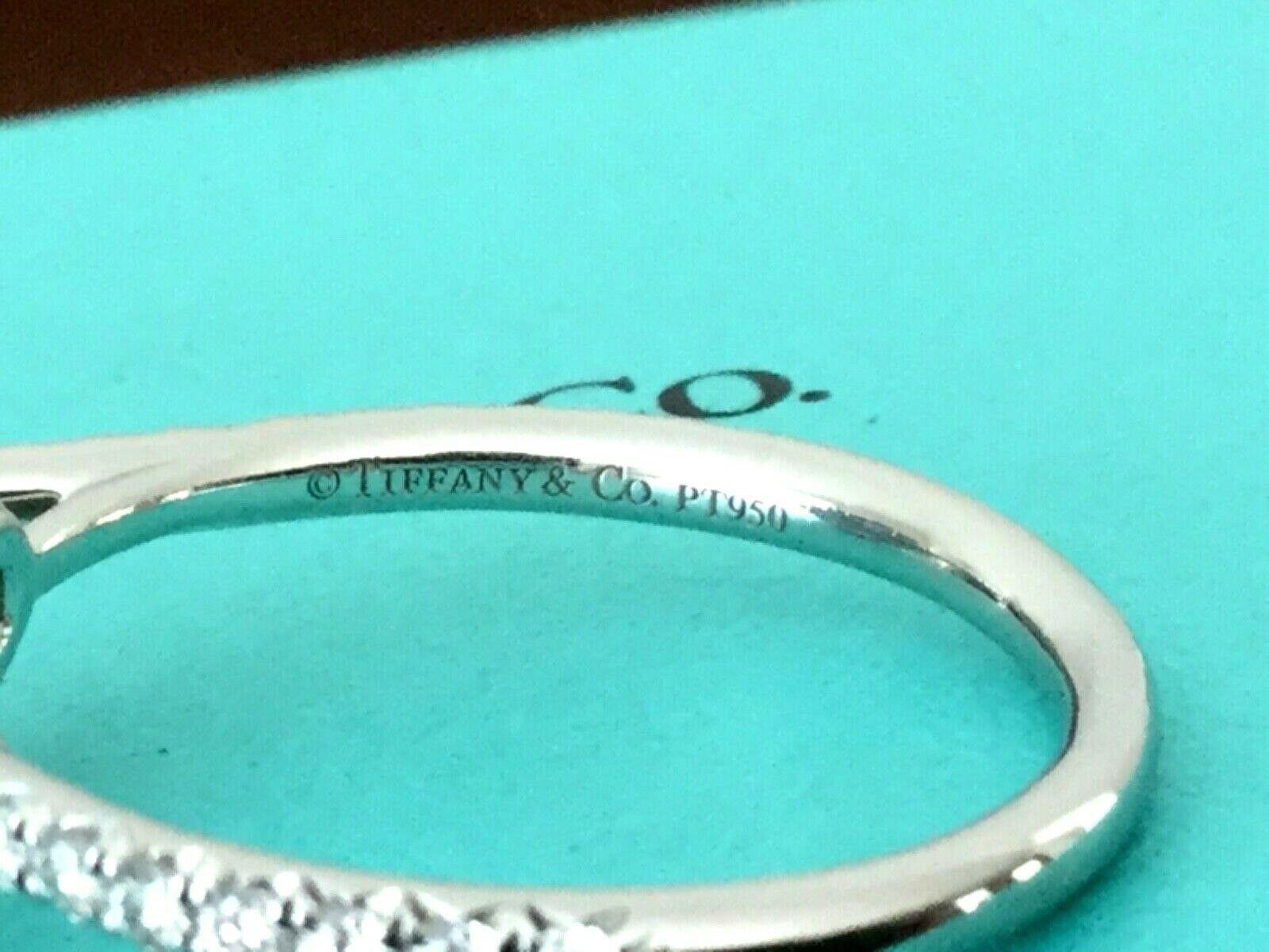 Tiffany & Co. Platinum Diamond Soleste Engagement Ring .43 Total Carat Weight For Sale 1