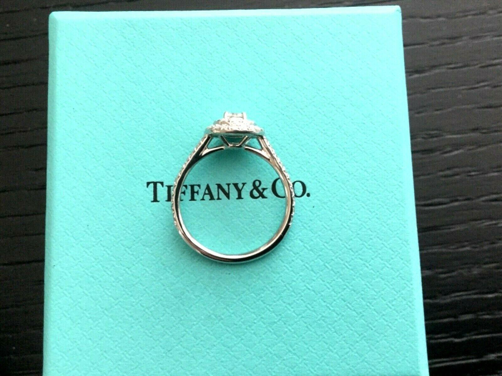 Tiffany & Co. Platinum Diamond Soleste Engagement Ring .43 Total Carat Weight For Sale 3