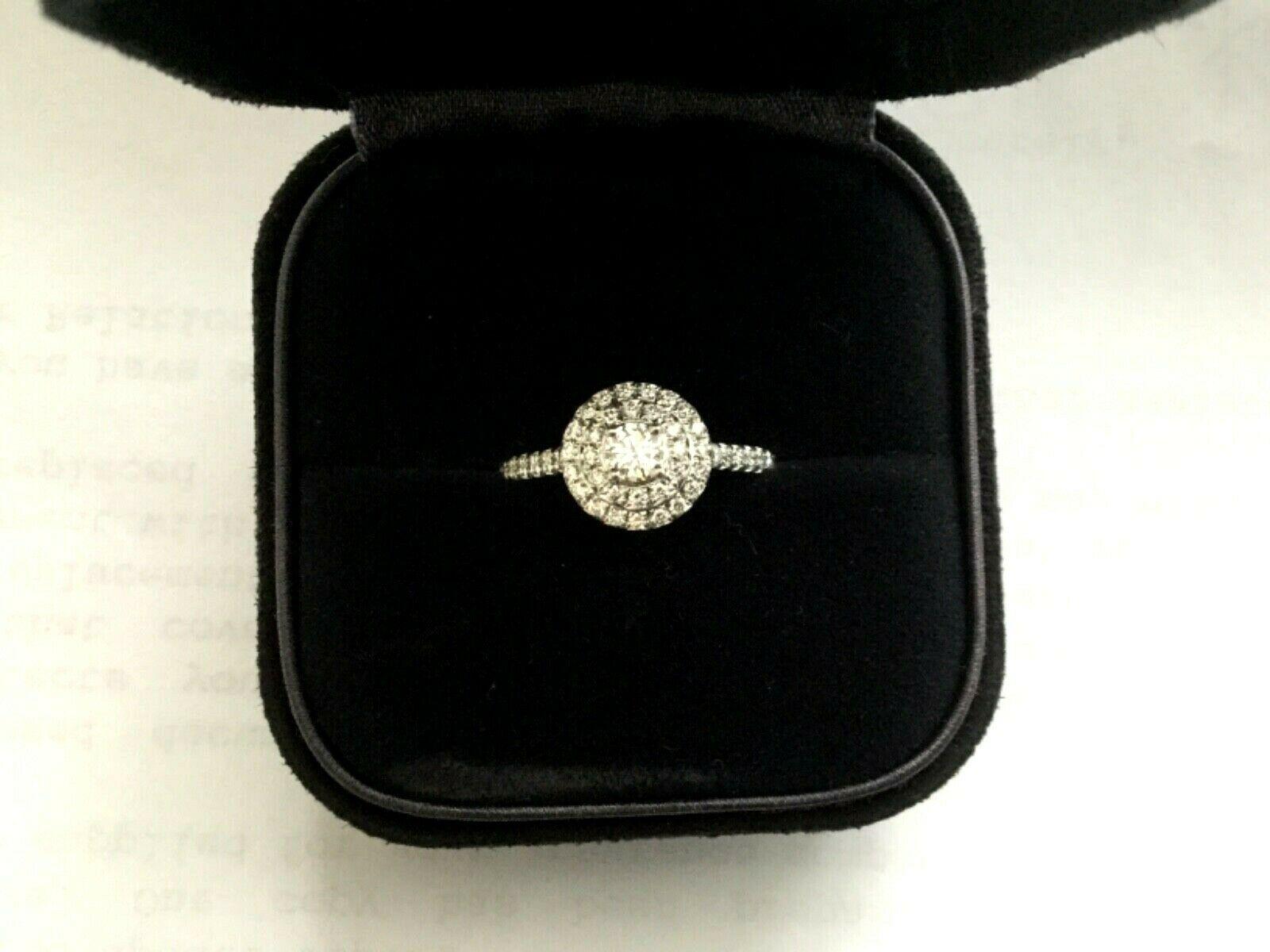Tiffany & Co. Platinum Diamond Soleste Engagement Ring .43 Total Carat Weight For Sale 4