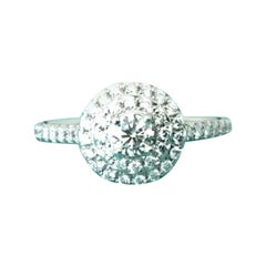 Tiffany & Co. Platinum Diamond Soleste Engagement Ring .43 Total Carat Weight